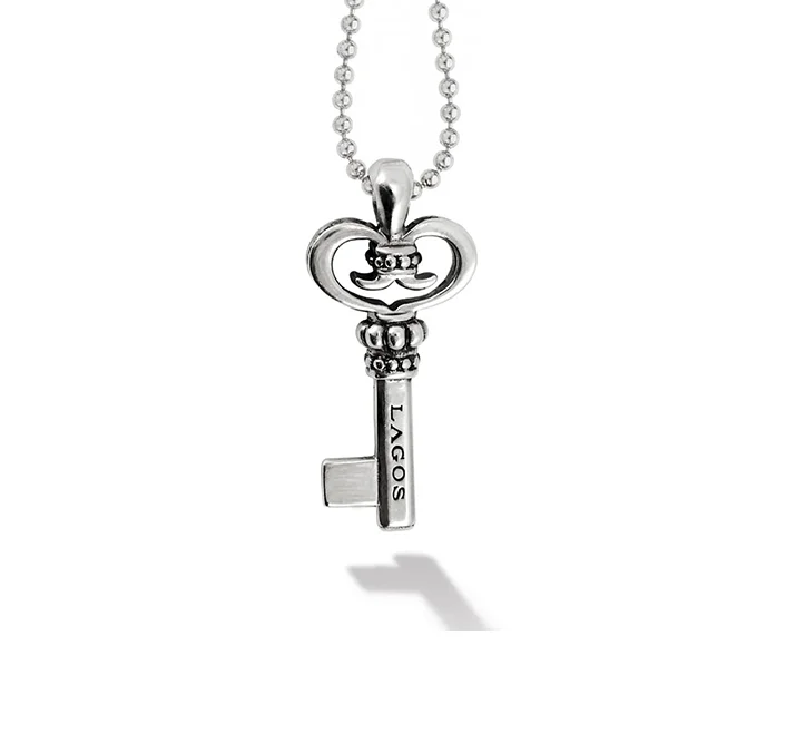 LAGOS Signature Caviar Key Pendant Necklace