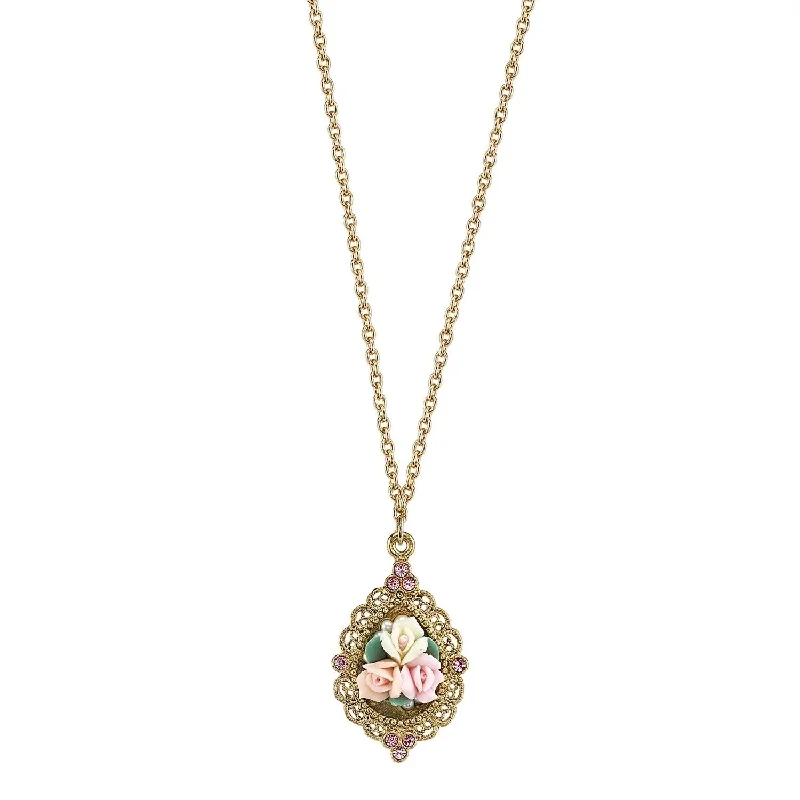 Rose Pendant Necklace