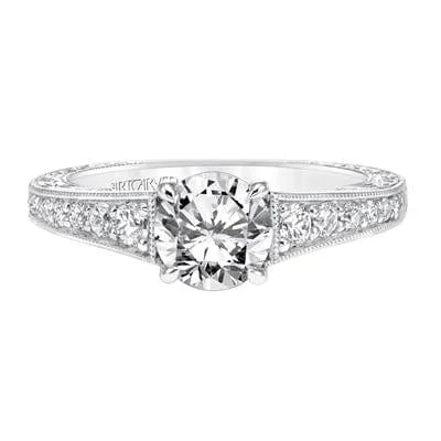 18K White Gold Hattie Engagement Ring Setting