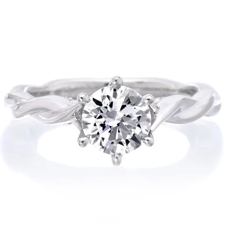 18K White Gold Engagement Ring Setting