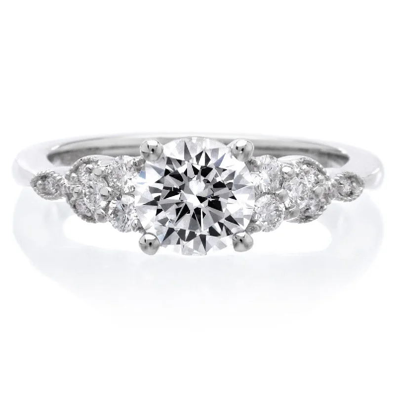 18K White Gold Adeline Engagement Ring Setting