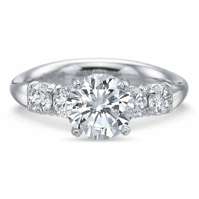 Platinum 5 Stone Engagement Ring Setting