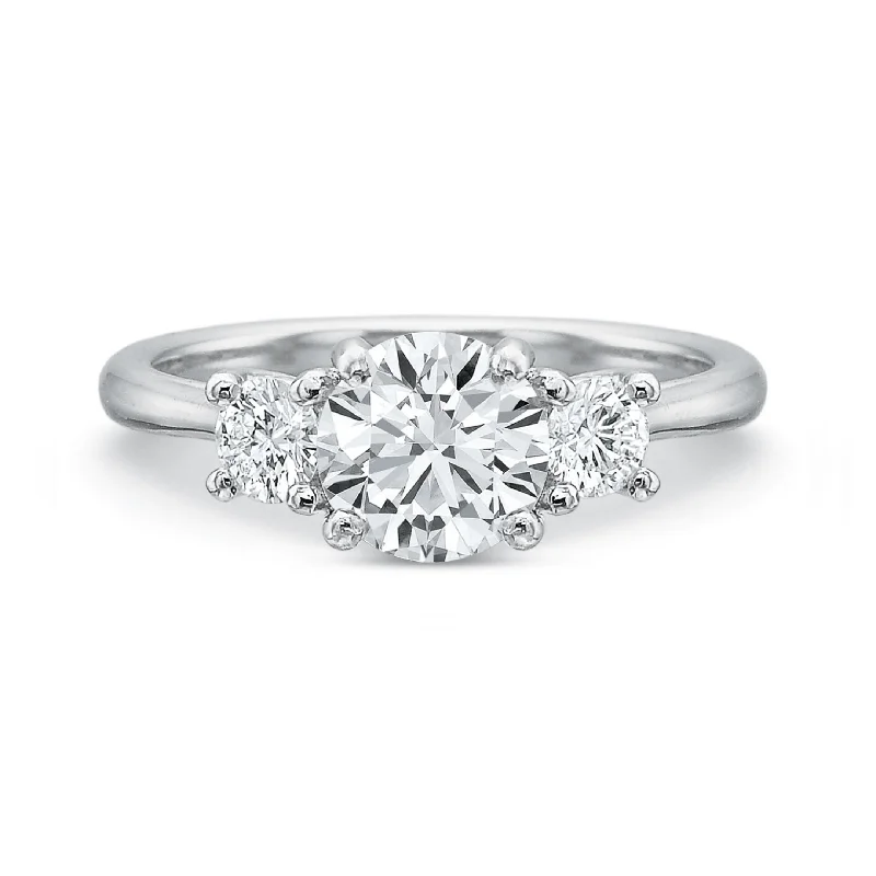 Platinum New Aire 3 Stone Engagement Ring Setting