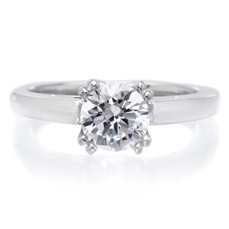 18K White Gold Cashe Engagement Ring Setting