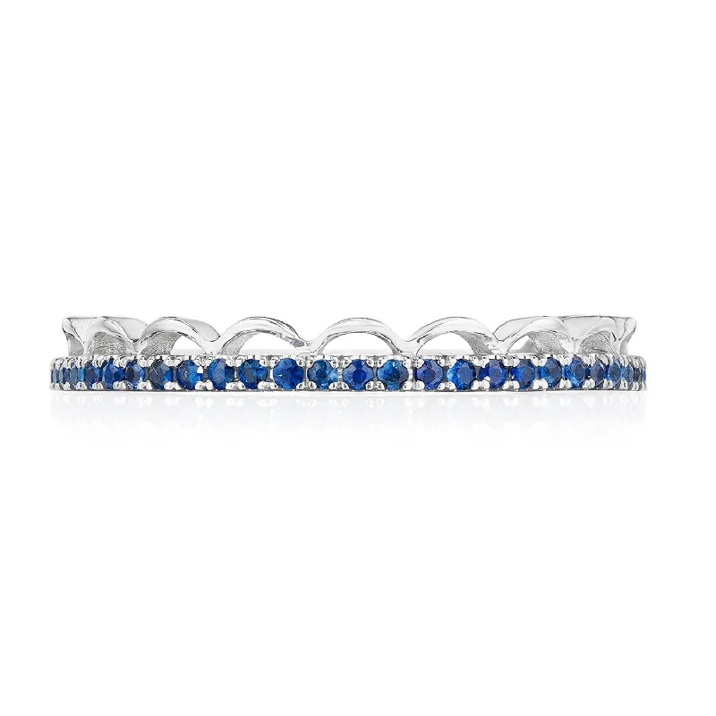 2674B 18KT White & Blue Sapphire