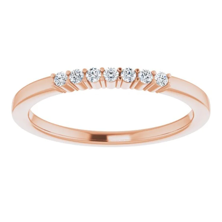 14K Rose 1/10 CTW Natural Diamond Anniversary Band