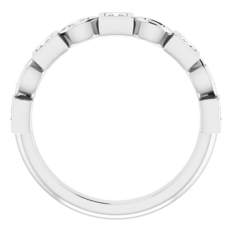 Platinum 3/8 CTW Natural Diamond Anniversary Band