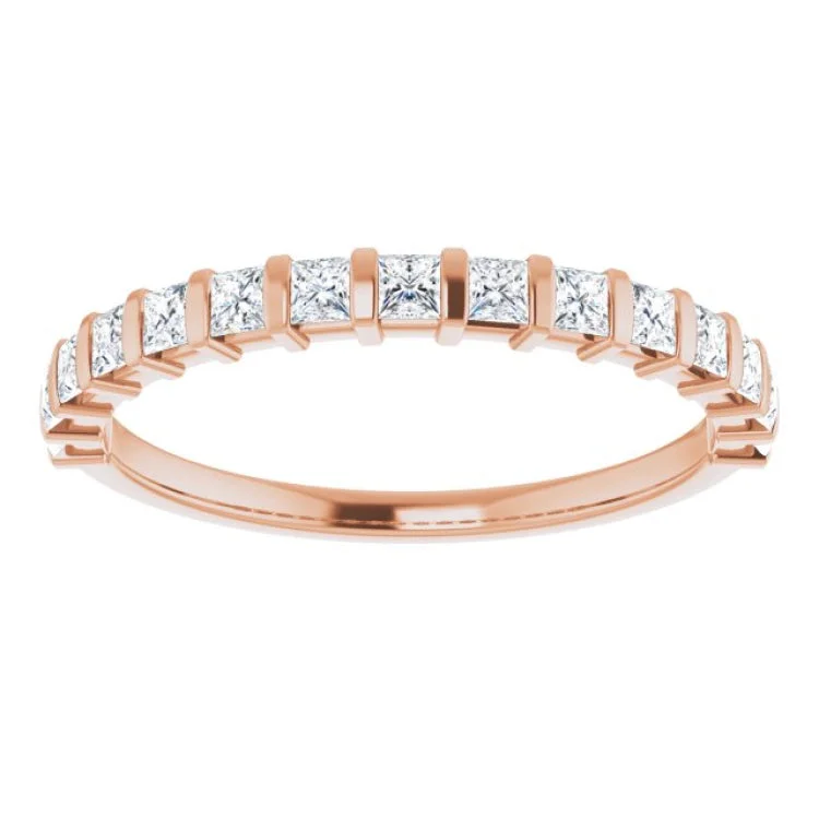 14K Rose 1/2 CTW Natural Diamond Anniversary Band