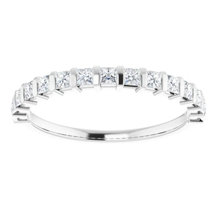 14K White 1/2 CTW Natural Diamond Anniversary Band