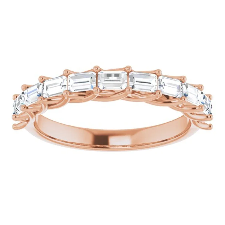 14K Rose 3/4 CTW Natural Diamond Anniversary Band