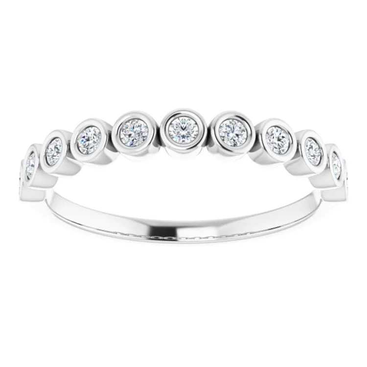 14K White 1/5 CTW Natural Diamond Anniversary Band