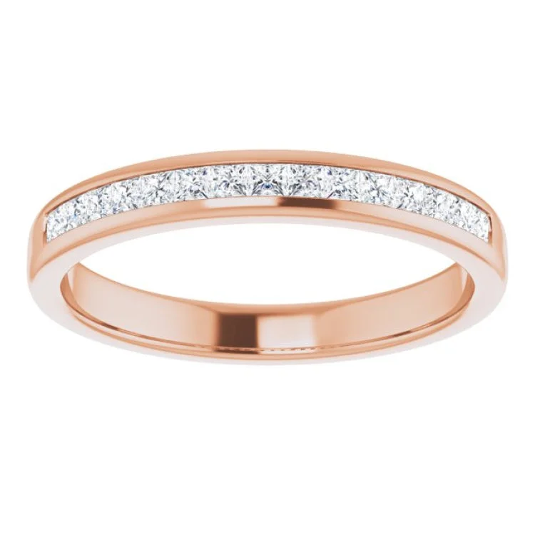 14K Rose 1/2 CTW Natural Diamond Band