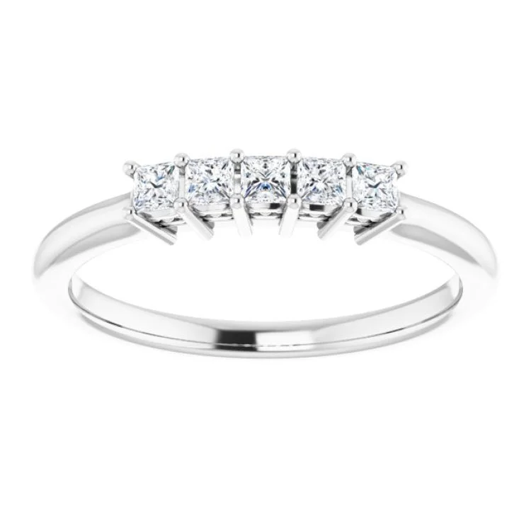 Platinum 1/4 CTW Natural Diamond Anniversary Band