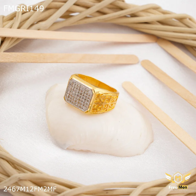 Freeme 1gm AD Box Gold plated ring for men - FMGRI149