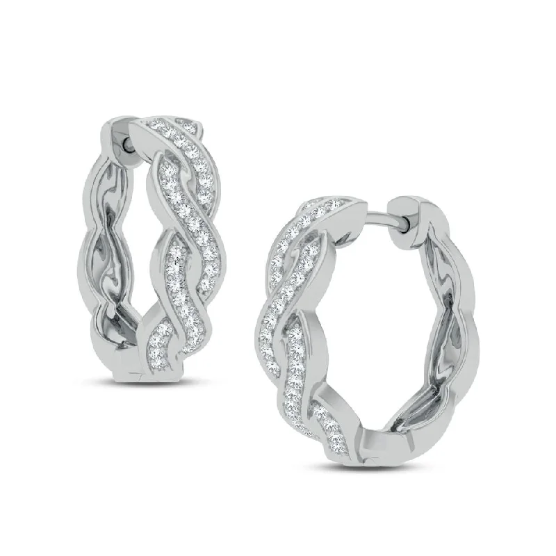 14K 0.16CT DIAMOND EARRING