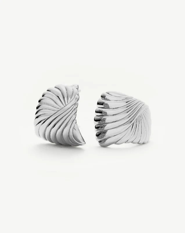 Ripple Oversized Stud Earrings