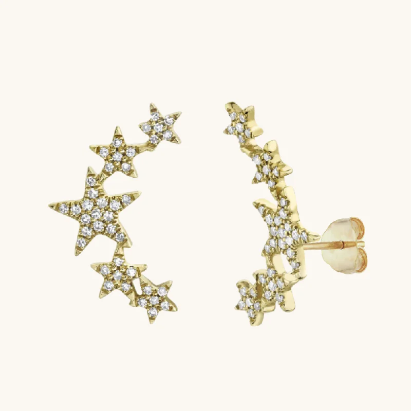 Star Climber Diamond Earrings