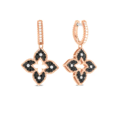 Roberto Coin 18K Rose Gold Flower Diamond Earrings