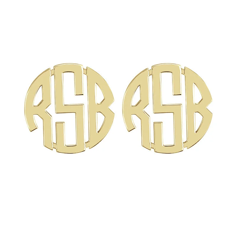 Fink's 20mm Original Monogram Stud Earrings