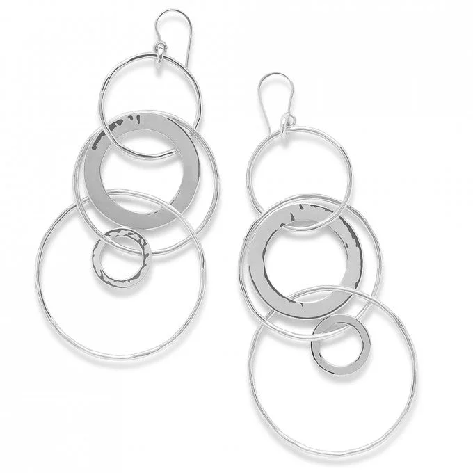 IPPOLITA Classico Sterling Silver Large Link Jet Set Earrings