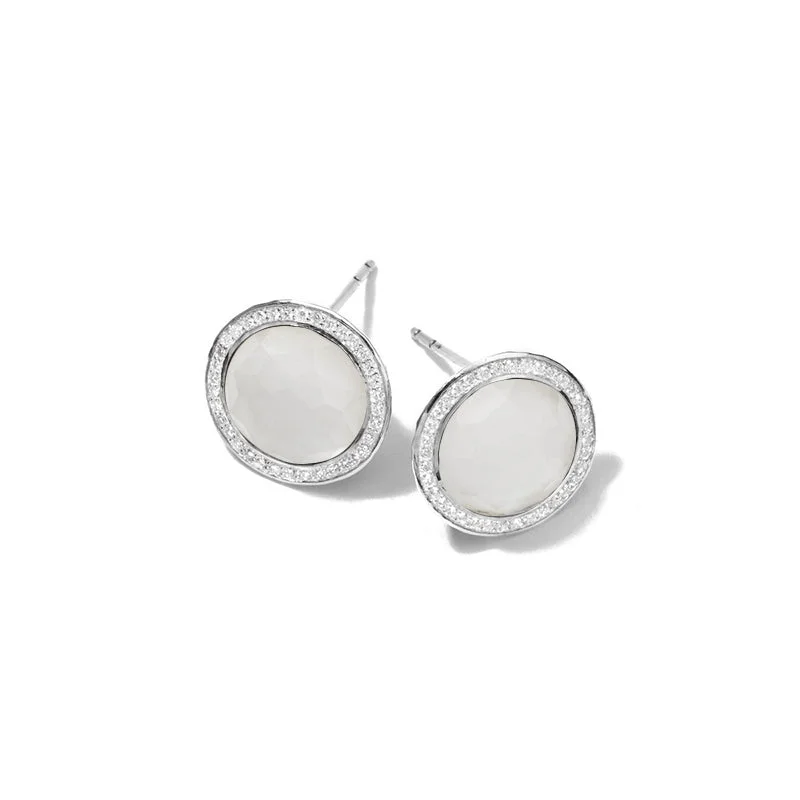 IPPOLITA Lollipop® Stud Earrings with Diamonds in Mother-of-Pearl