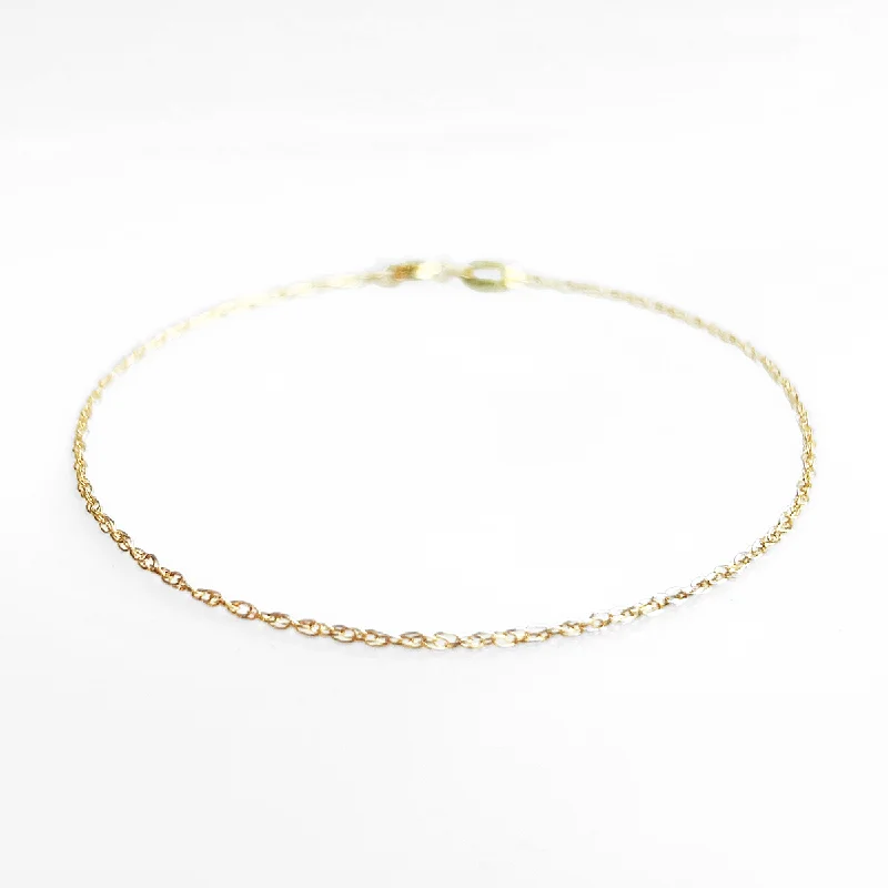 14k Rope Chain Bracelet