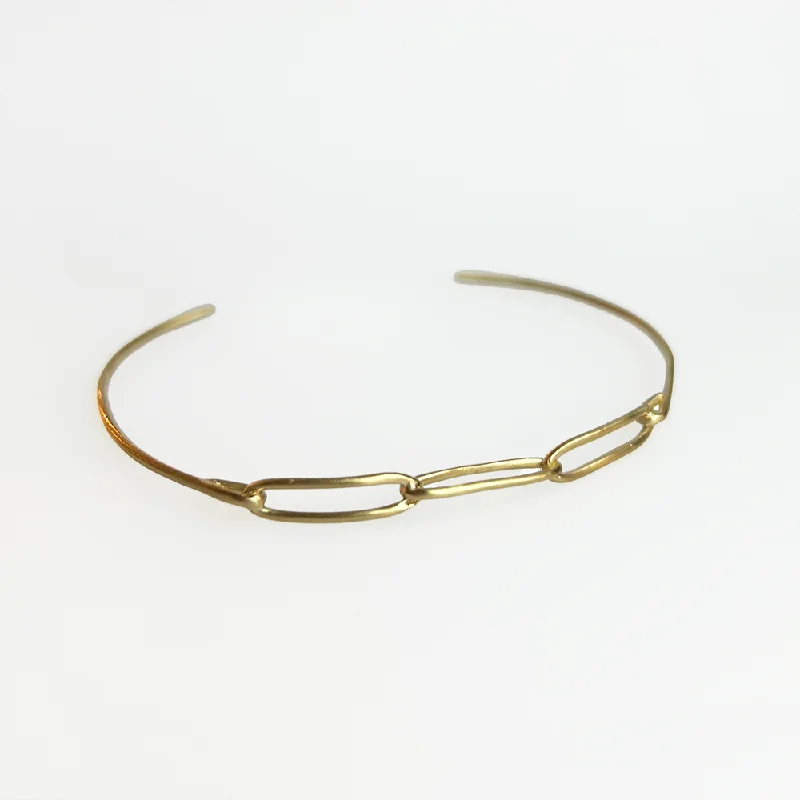 Brass Chain Link Cuff