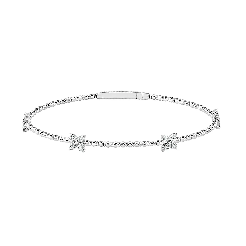 Flexie Diamond Bangle 1/2 ct tw 14k White Gold