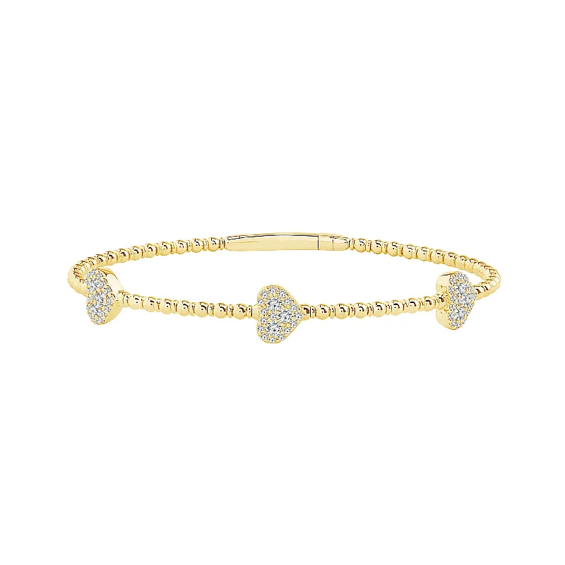 Flexie Diamond Bangle 1/2 ct tw 14k Yellow Gold