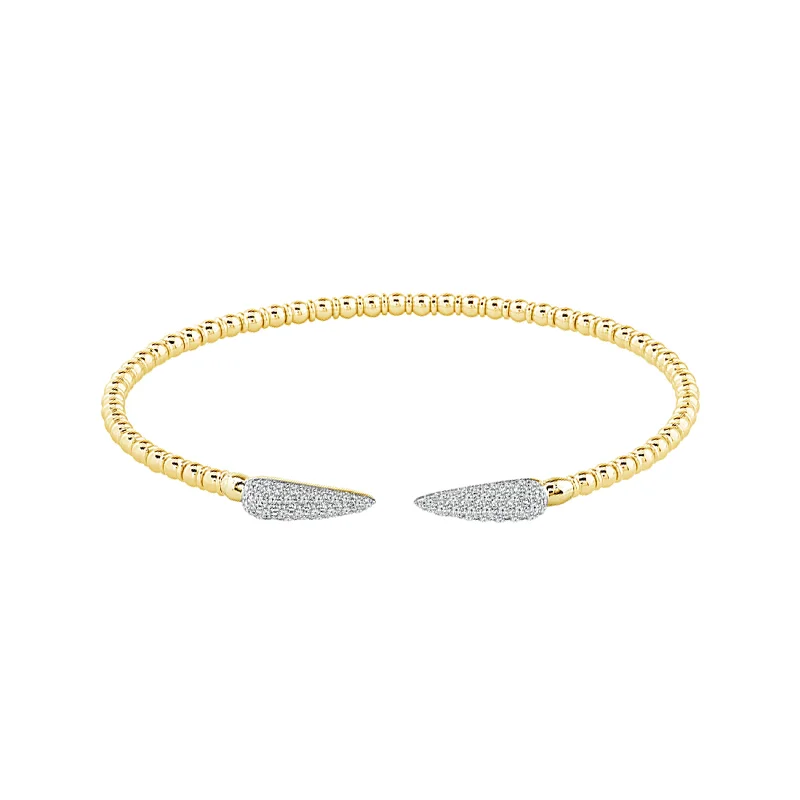 Flexie Diamond Bangle 1/2 ct tw 14k Yellow Gold