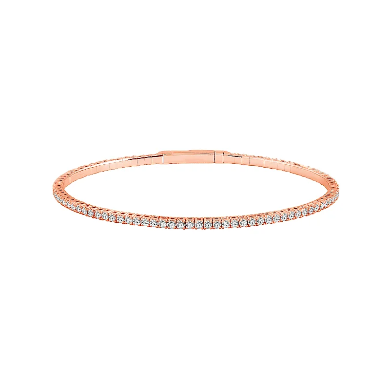 Flexie Diamond Bangle 1 3/8 ct tw 14k Rose Gold