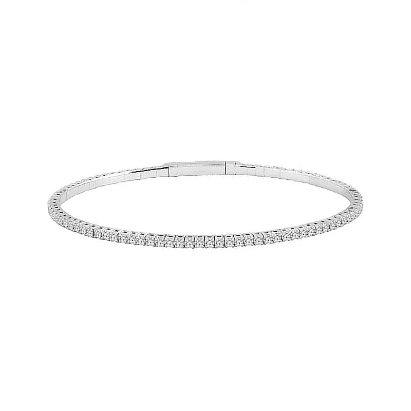 Flexie Diamond Bangle 1 3/8 ct tw 14k White Gold