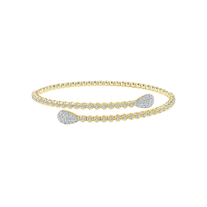 Flexie Diamond Bangle 1 5/8 ct tw 14k Yellow Gold