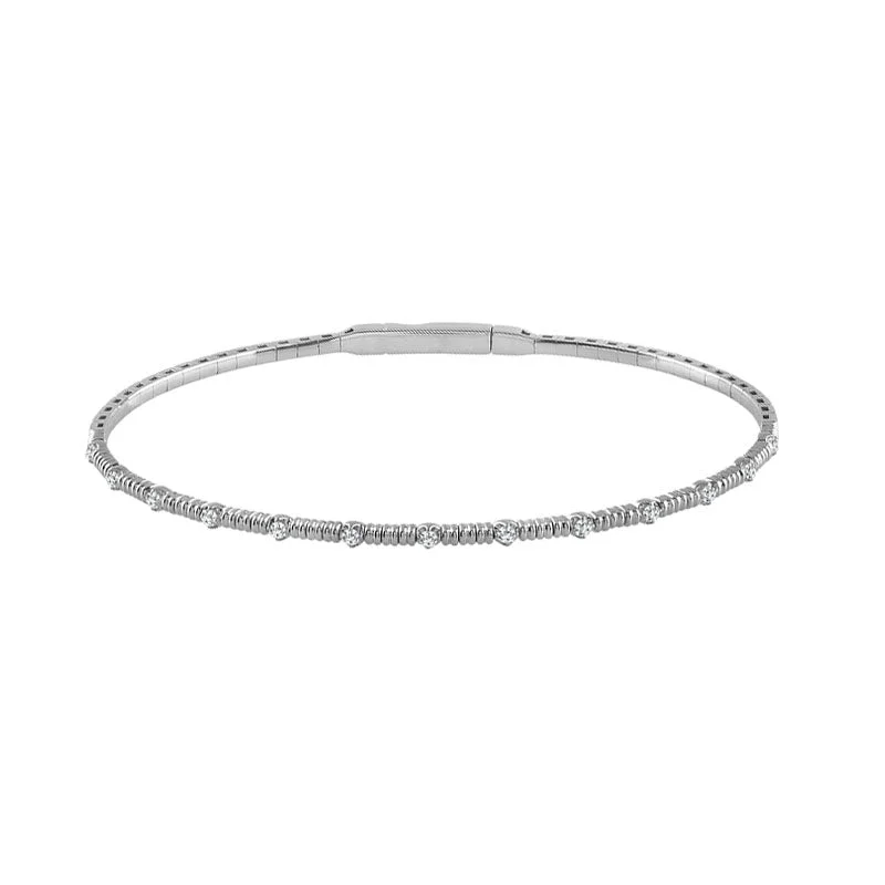 Flexie Diamond Bangle 1/5 ct tw 14k White Gold