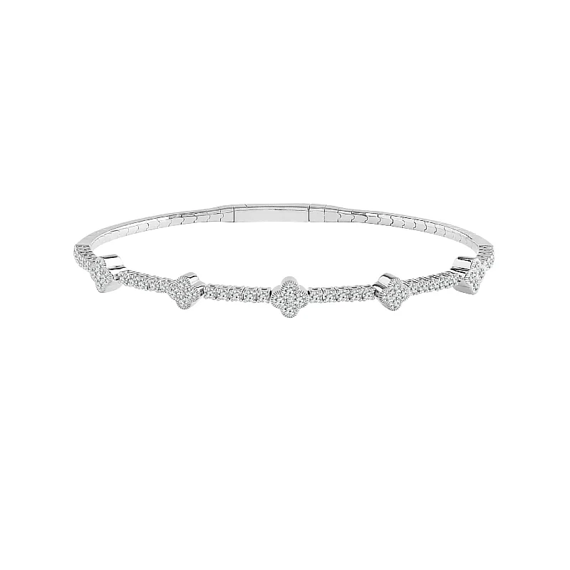 Flexie Diamond Bangle 1 ct tw 14k White Gold