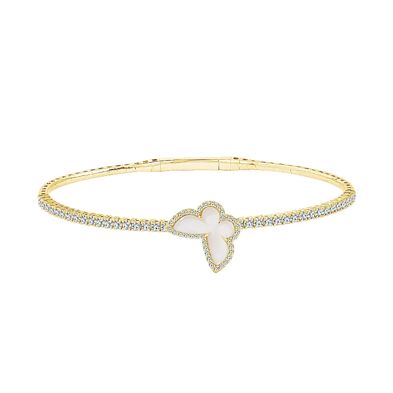 Flexie Diamond Bangle 1 ct tw 14k Yellow Gold