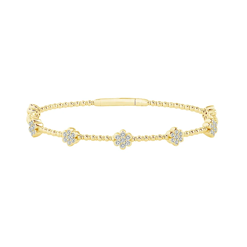 Flexie Diamond Bangle 3/4 ct tw 14k Yellow Gold