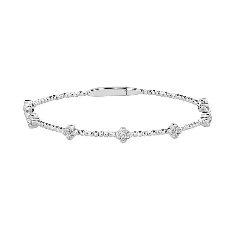 Flexie Diamond Bangle 3/8 ct tw 14k White Gold