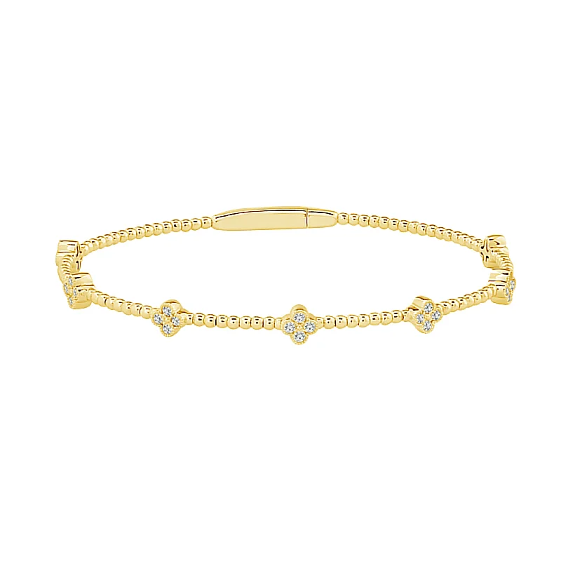 Flexie Diamond Bangle 3/8 ct tw 14k Yellow Gold