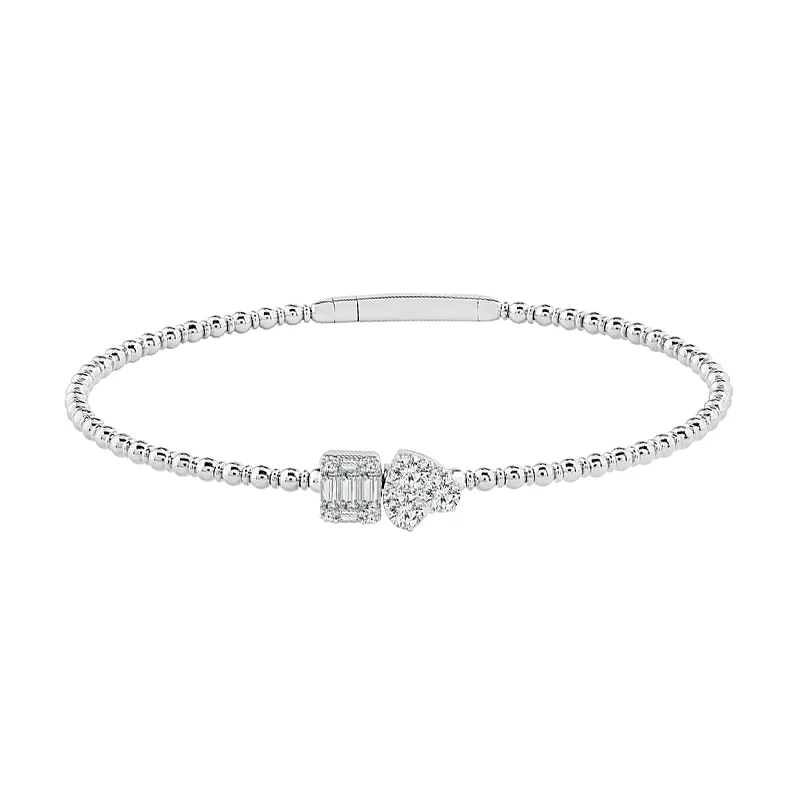 Flexie Diamond Bangle 5/8 ct tw 14k White Gold