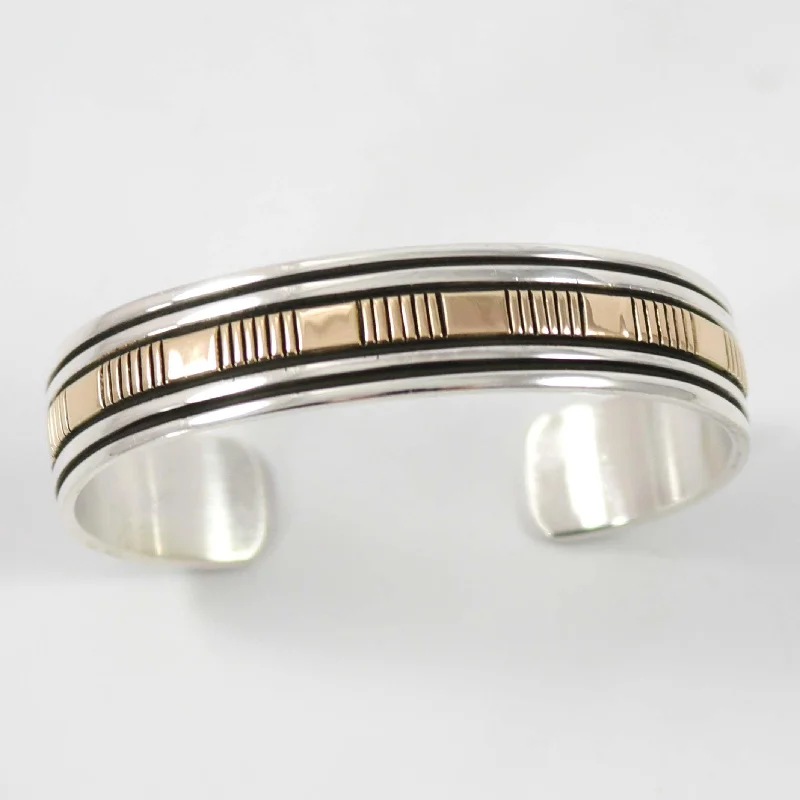 Gold on Silver Cuff