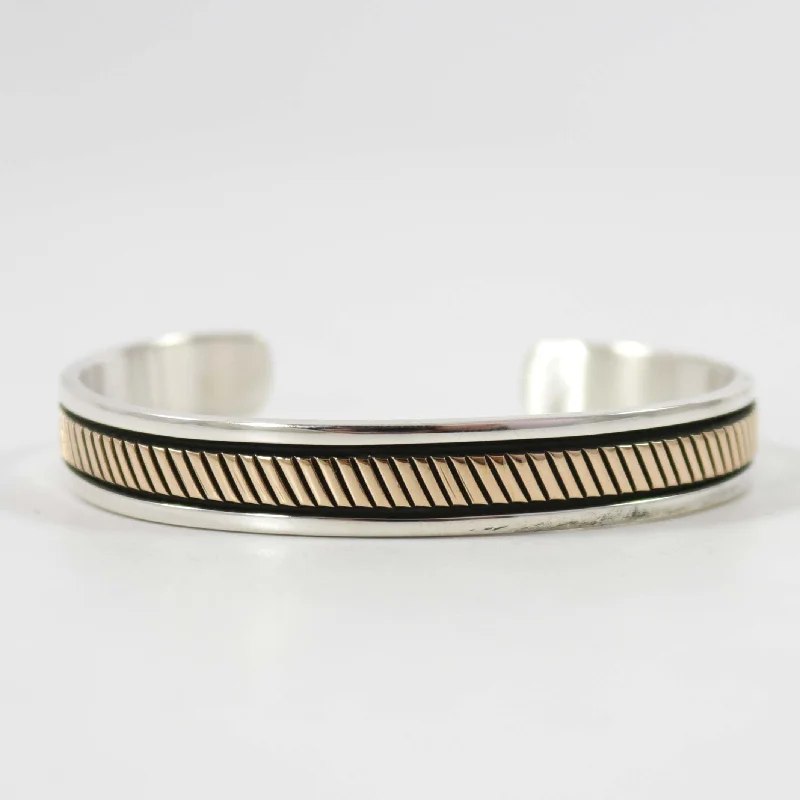 Gold on Silver Cuff