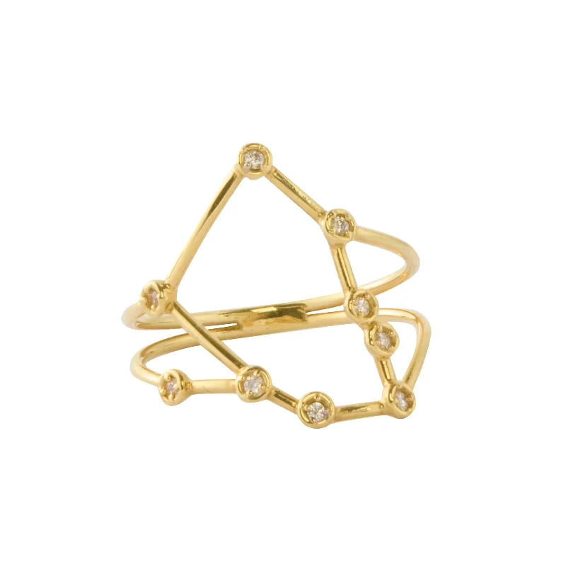 Taurus Constellation Ring - Yellow Gold