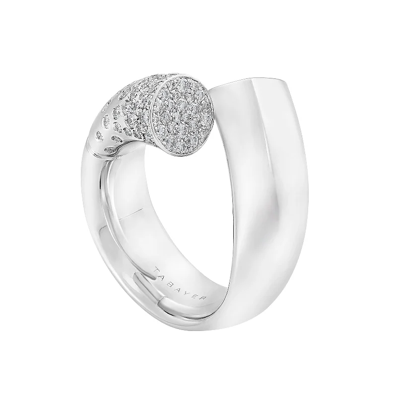 Large Pave Diamond Oera Ring