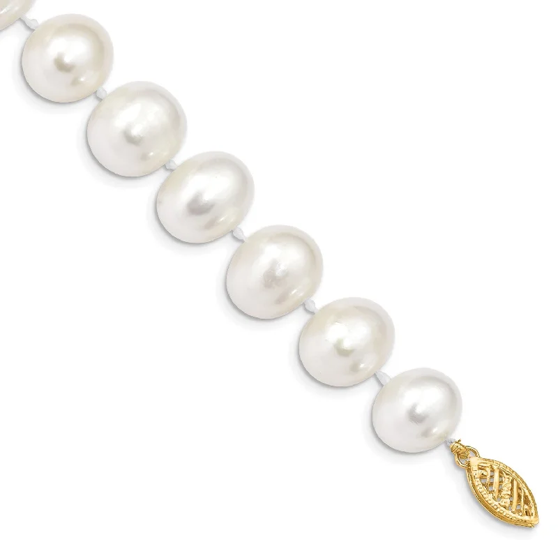 14KT Yellow Gold 11X12MM Near Round Pearl 7.5-inch Bracelet