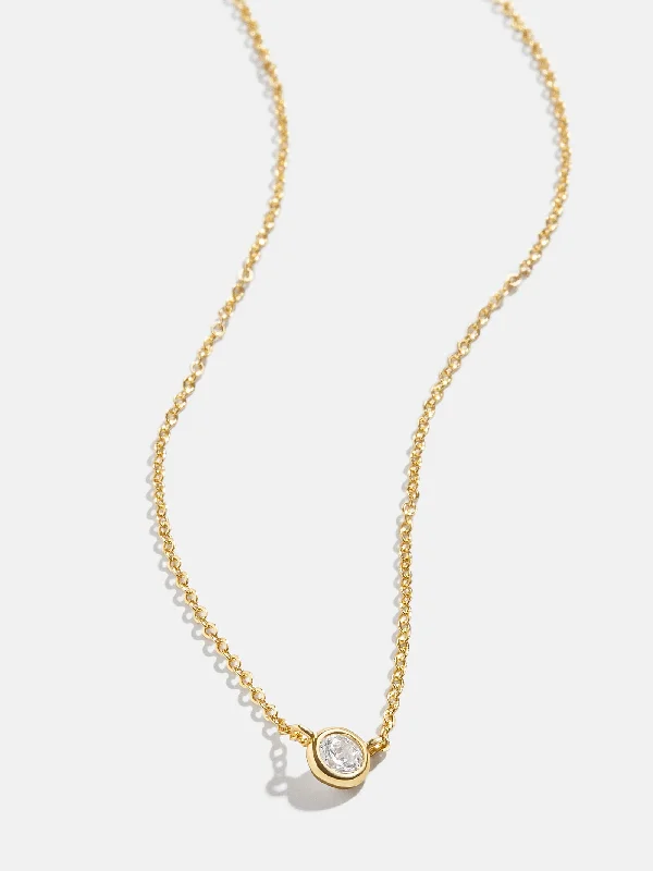 Yolanda 18K Gold Necklace - Gold/Pavé