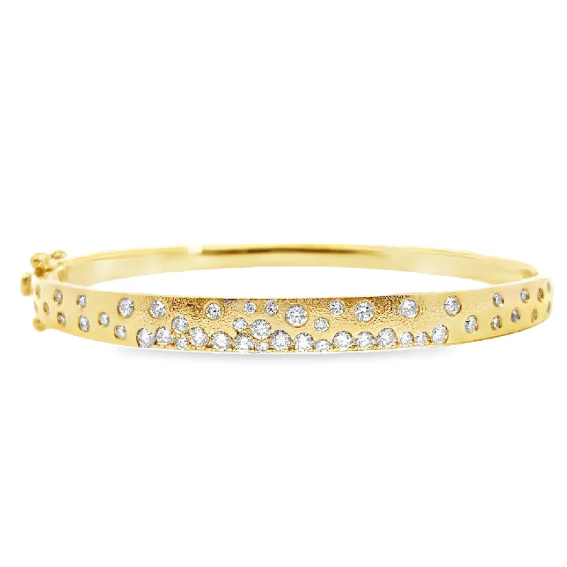 Yellow Gold Diamond Bangle Bracelet