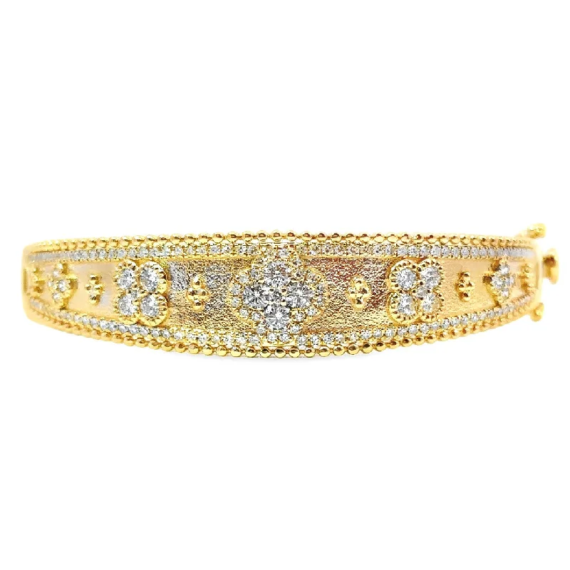 Yellow Gold Diamond Bangle Bracelet