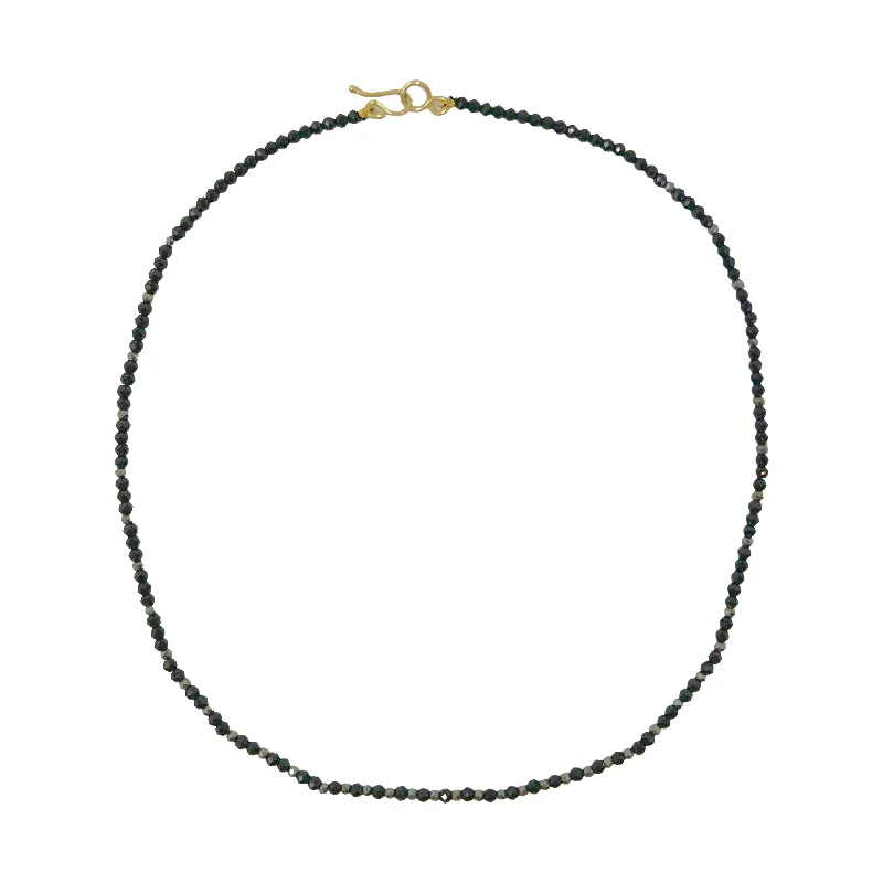 Lena Skadegard Black Spinel on Cord Necklace