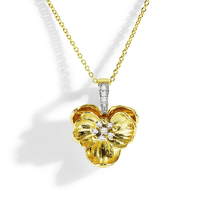 Orchid 15mm Necklace with Diamonds